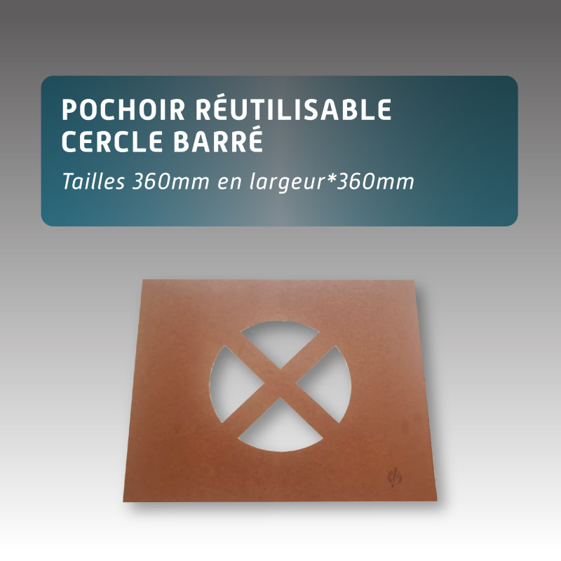 Pochoir réutilisable cercle barré